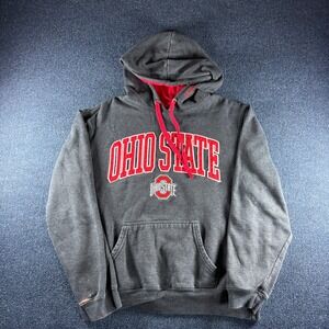 Ohio State Buckeyes Varsity Authentic Apparel Hoodie Gray Red XL NCAA Football